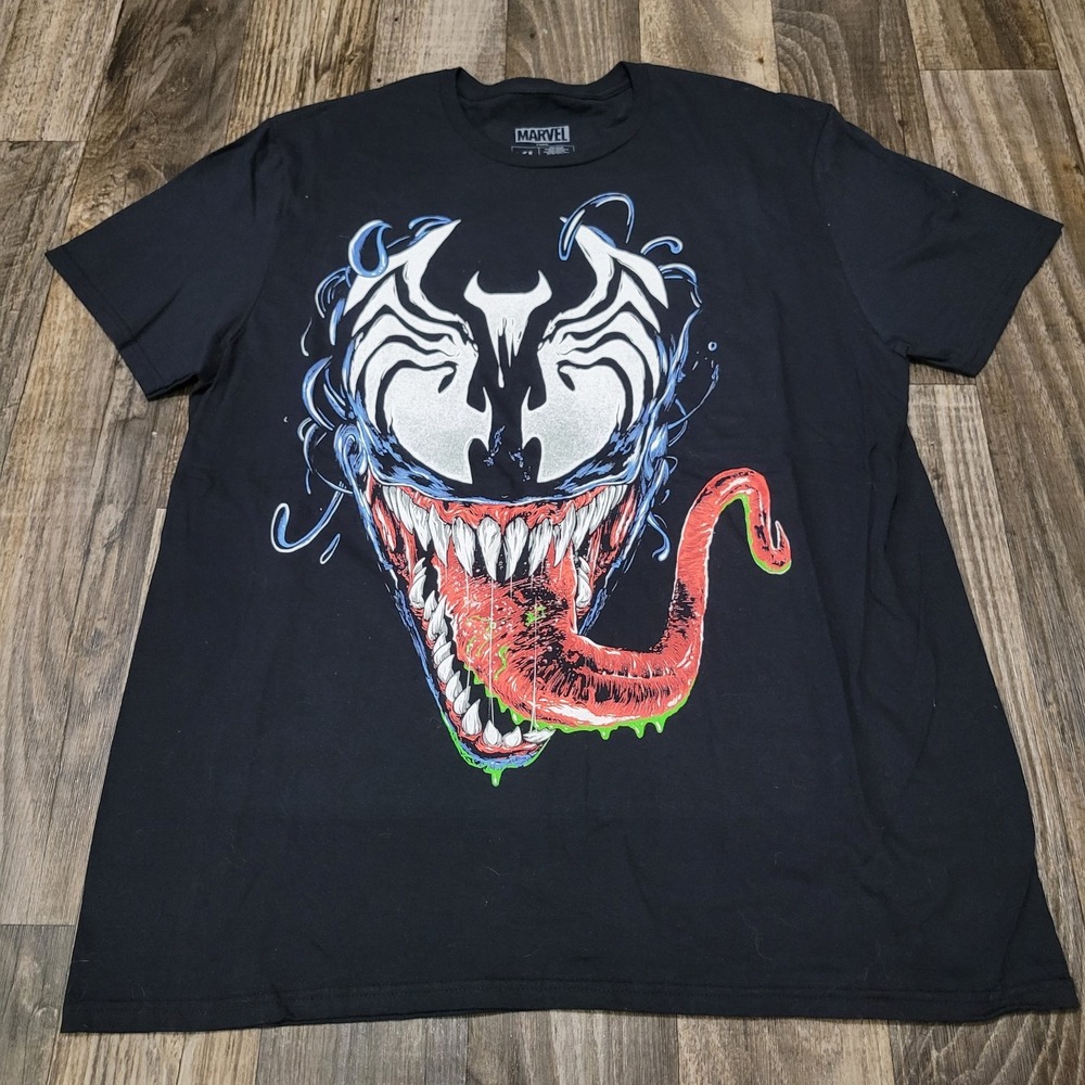 Venom Marvel Comics T Shirt Size XL Black Lootcrate Lootwear Exclusive